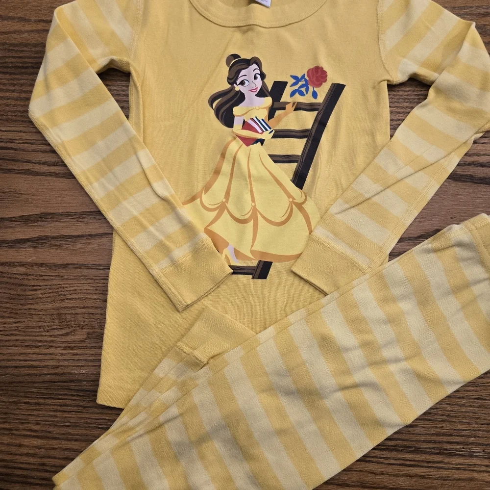 Hanna Andersson Disney Princess Ariel Belle Wonder Women Pajamas Size 120 / 6-7 - Picture 7 of 15